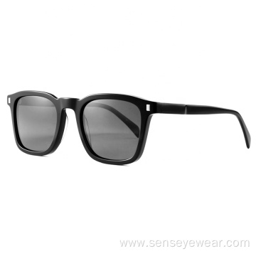 Trendy Design Vintage Polarized Acetate Bevel Sunglasses